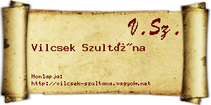 Vilcsek Szultána névjegykártya